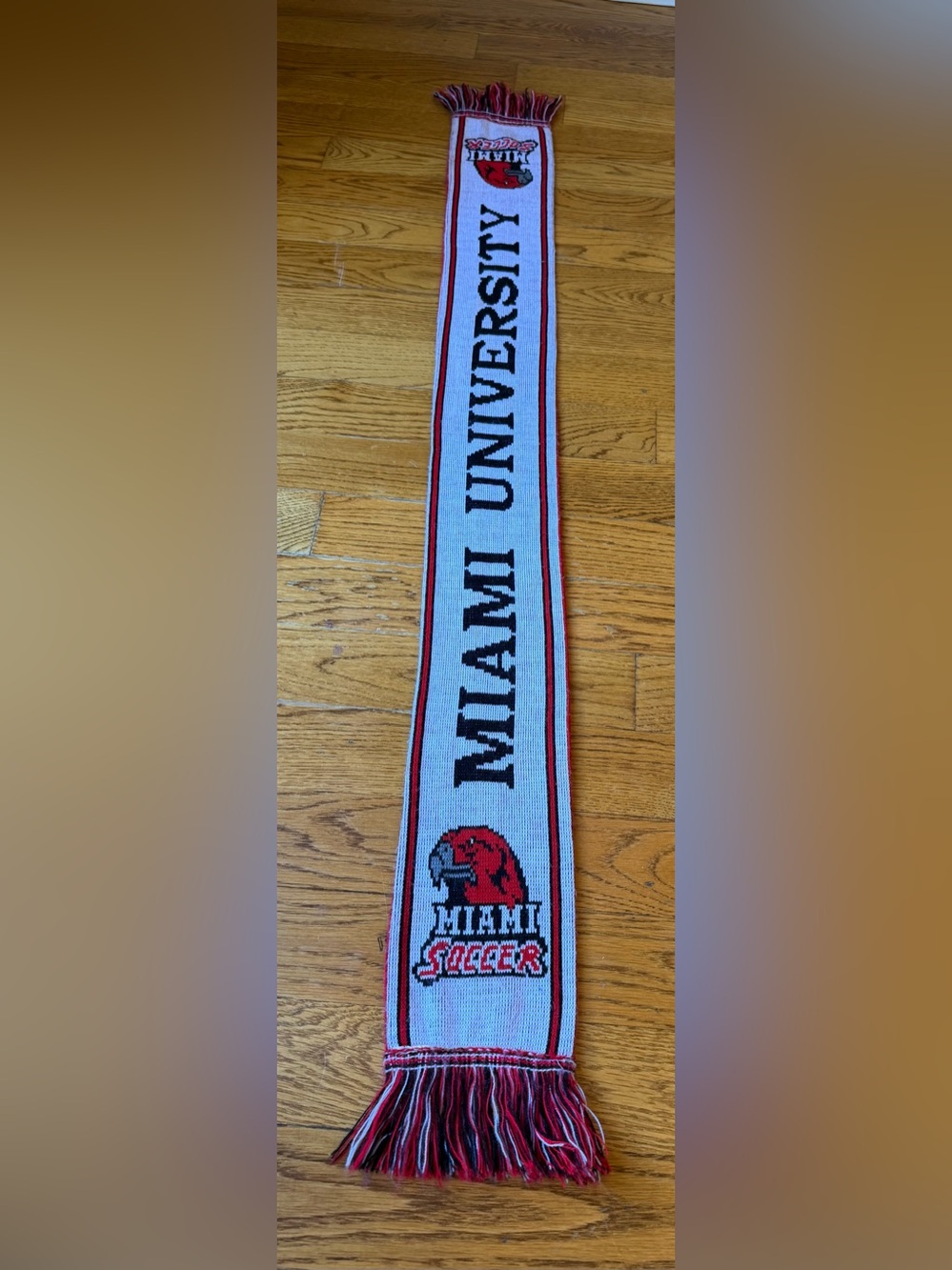 Vintage Miami University RedHawks Soccer 2002 MAC Champs Scarf Unisex